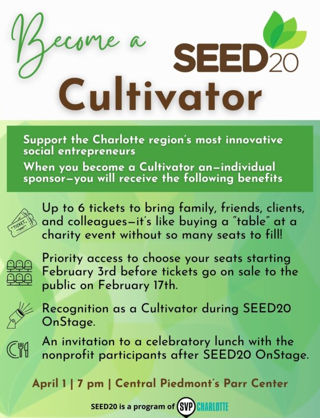 DRAFT 2025 SEED20 OnStage Cultivator Collateral